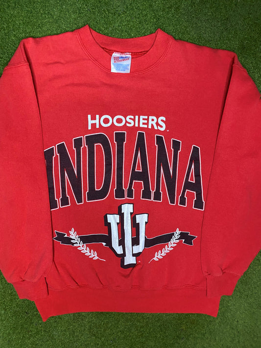 90s Indiana Hoosiers - Vintage College Sweatshirt (Medium) Gametime Vintage