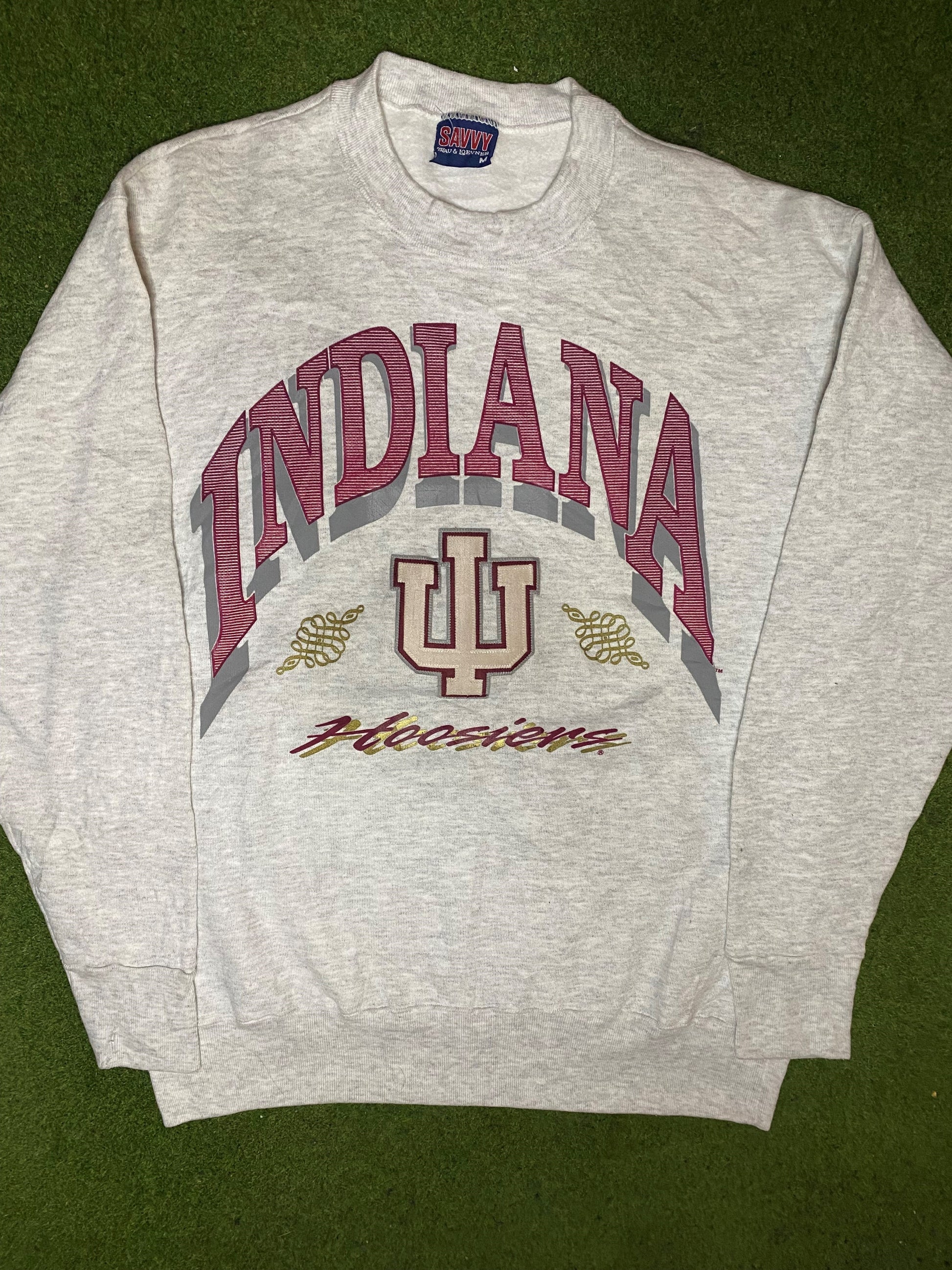 90s Indiana Hoosiers - Vintage College Sweatshirt (Medium)