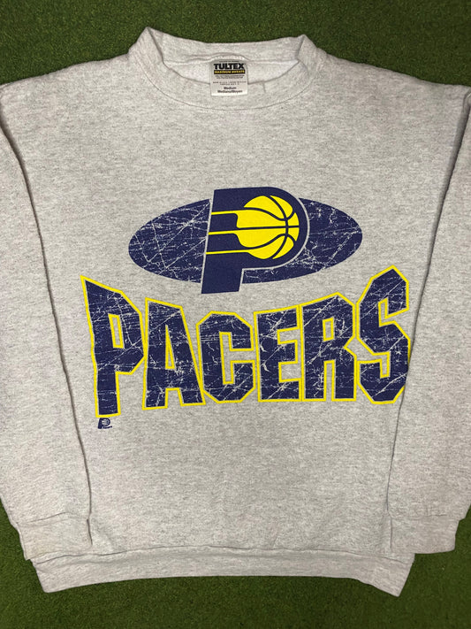 90s Indiana Pacers - Vintage NBA Sweatshirt (Medium) - Gametime Vintage