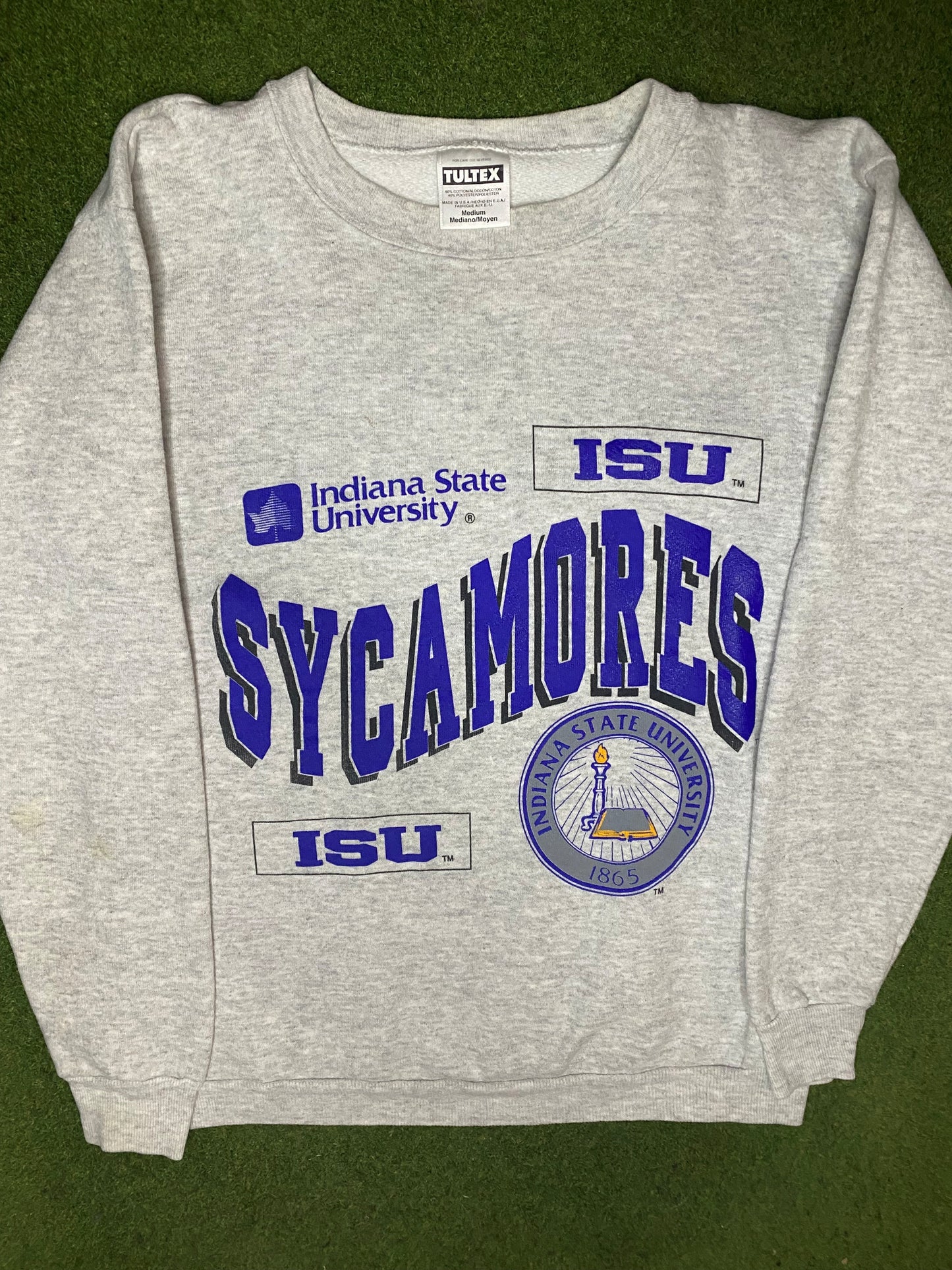 90s Indiana State Sycamores - Vintage University Sweatshirt (Medium) Gametime Vintage