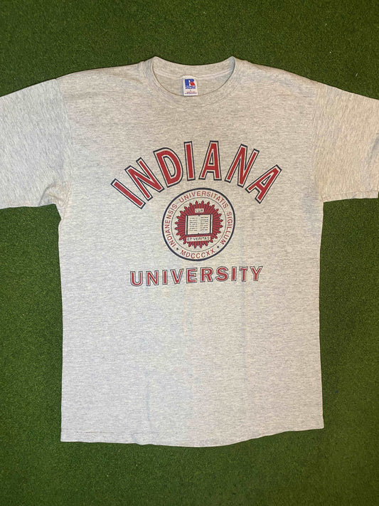 90s Indiana Hoosiers - Vintage University Tee Shirt (Large)