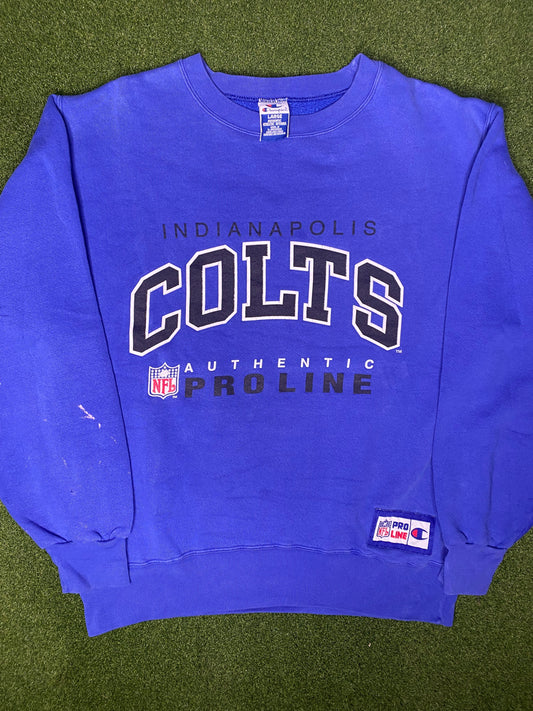 90s Indianapolis Colts - Vintage NFL Sweatshirt (Large)