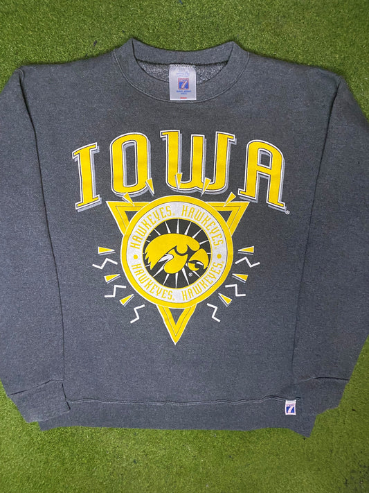 90s Iowa Hawkeyes - Vintage College Sweatshirt (Medium) - Gametime Vintage
