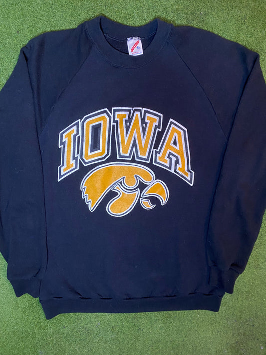 80s Iowa Hawkeyes - Vintage College Sweatshirt (XL) Gametime Vintage