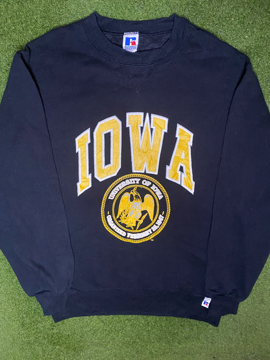 90s Iowa Hawkeyes - Vintage University Sweatshirt (Medium) Gametime Vintage