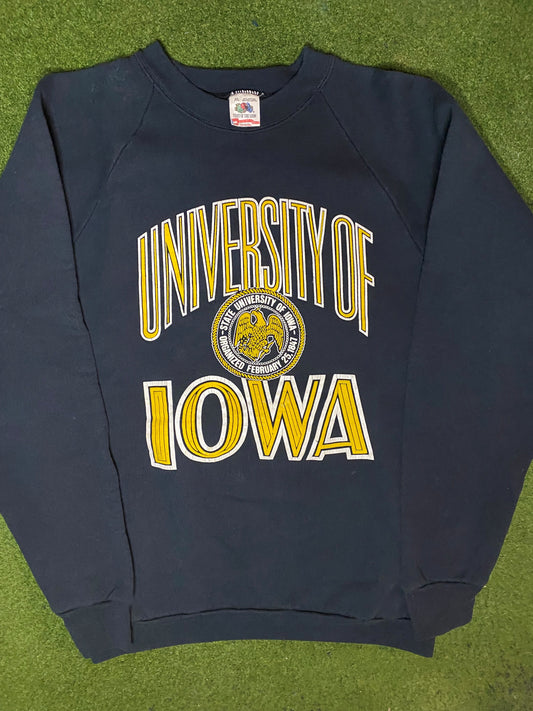 90s Iowa Hawkeyes - Vintage University Sweatshirt (XL) - Gametime Vintage