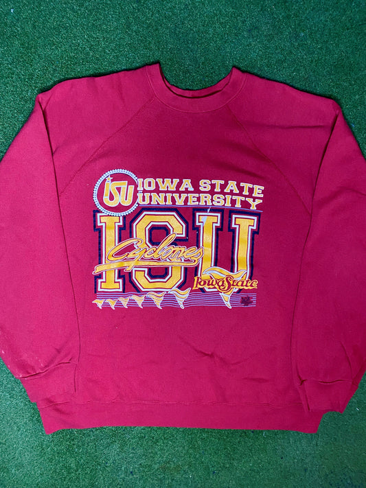 90s Iowa State Cyclones - Vintage College Sweatshirt (XL)
