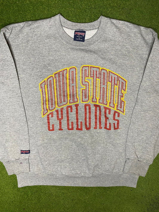 90s Iowa State Cyclones - Vintage College Sweatshirt (XL) - Gametime Vintage