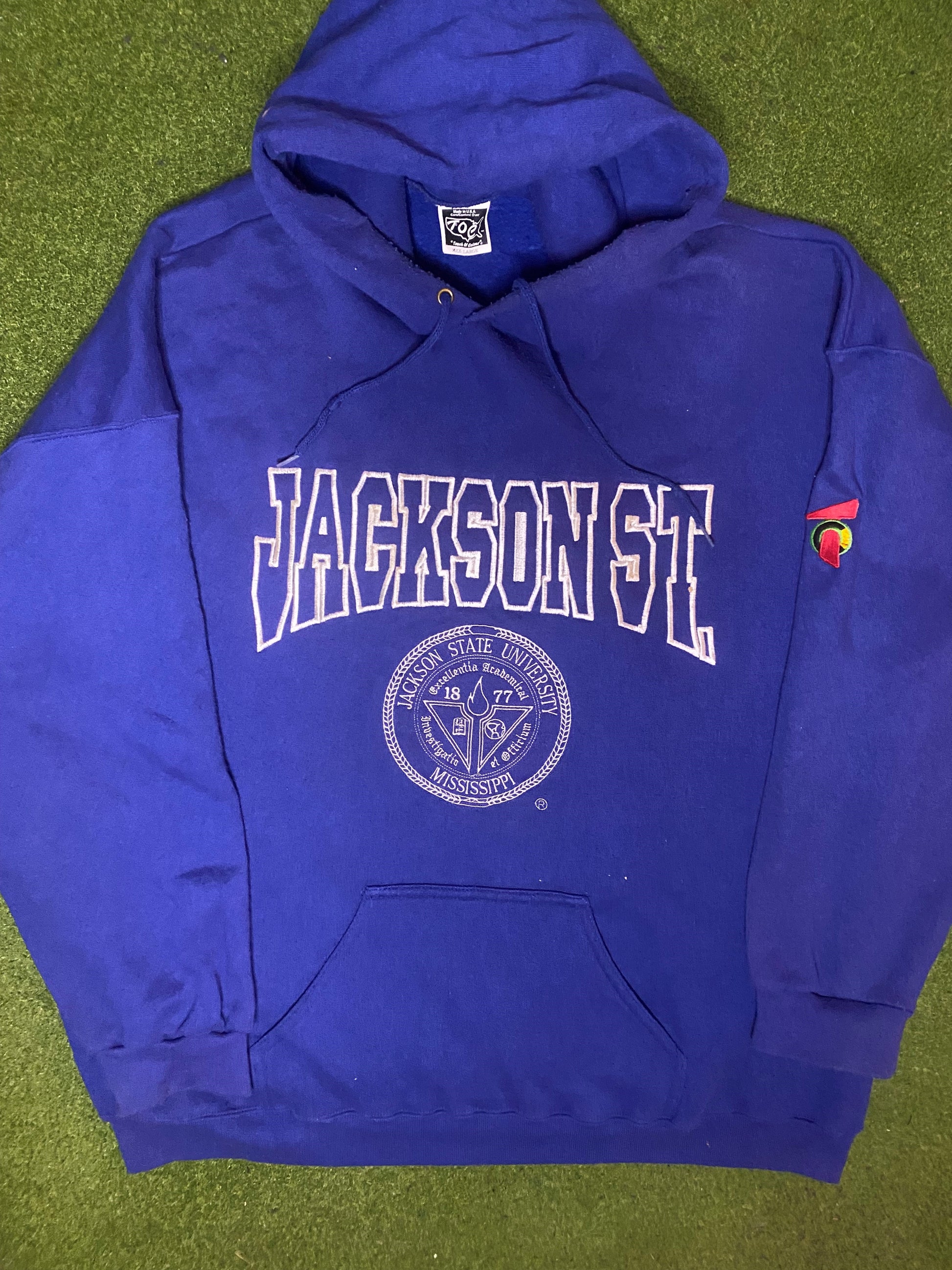 90s Jackson State Tigers - Vintage HBCU Hoodie (2XL)