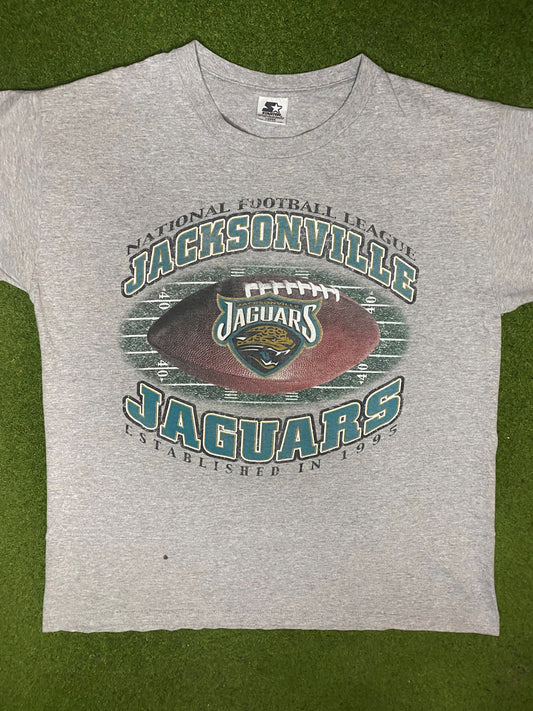 90s Jacksonville Jaguars - Vintage NFL T-Shirt (Large)