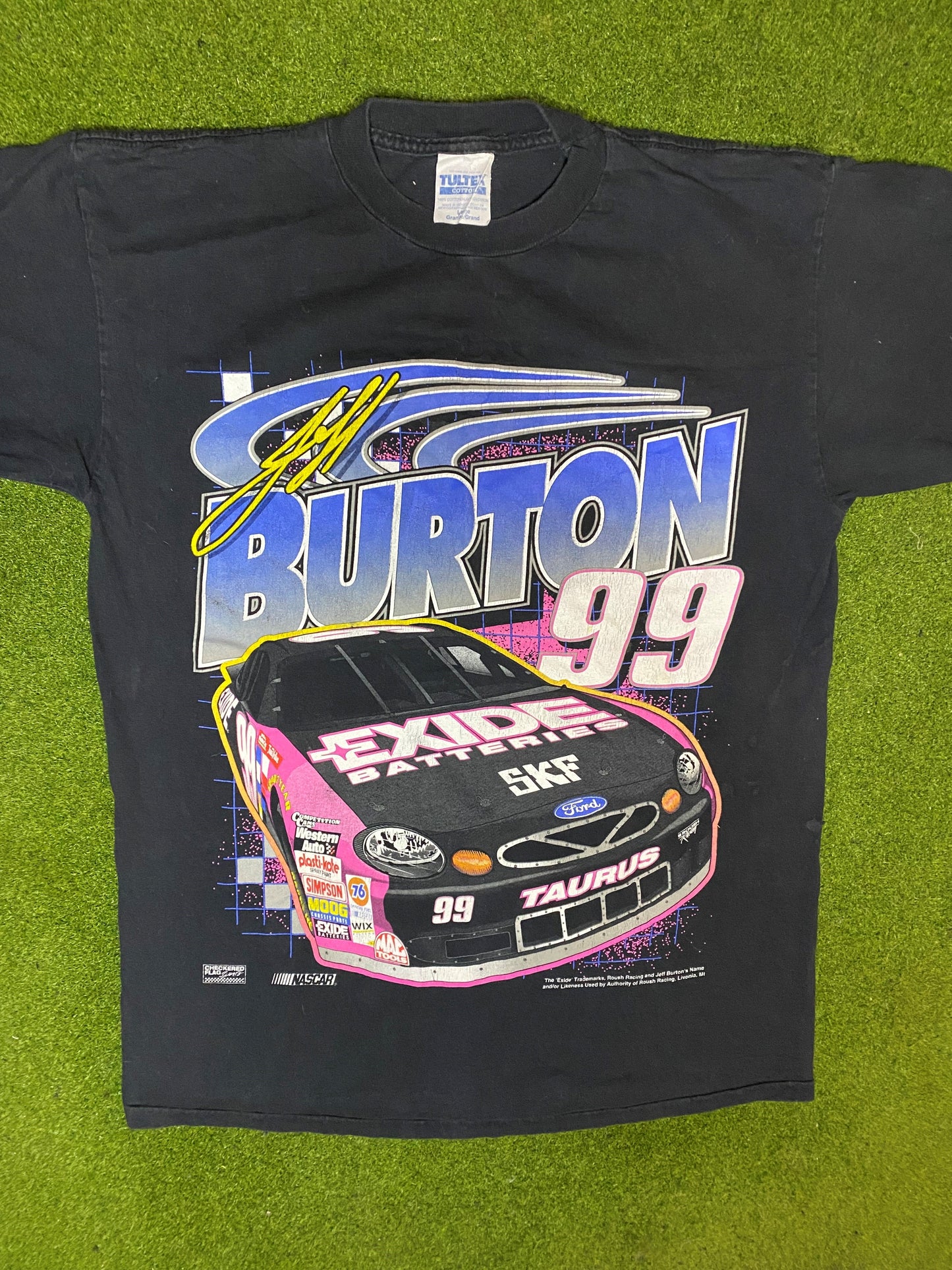 90s Jeff Burton - Vintage NASCAR T-Shirt (Large) 