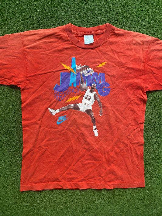 90s Nike - Michael Jordan - Jamming Frequency - Vintage Nike T-Shirt (Youth XL)