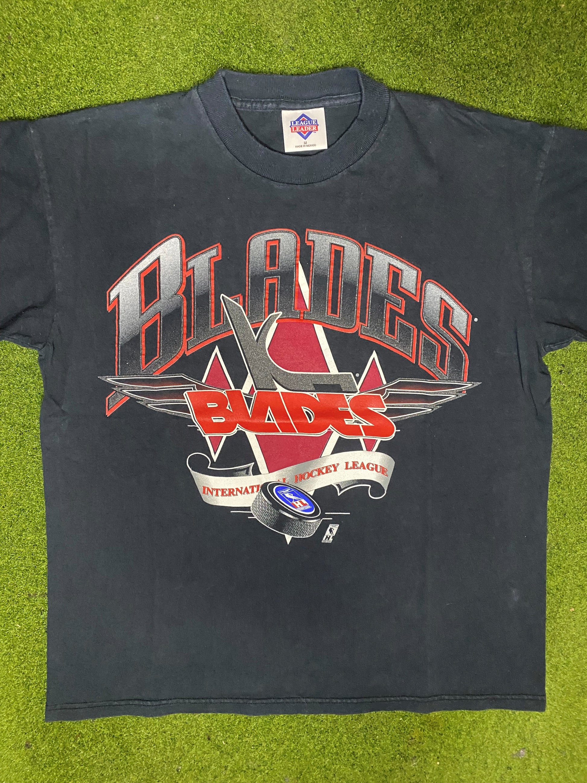 90s Kansas City Blades - Vintage IHL T-Shirt (Medium)