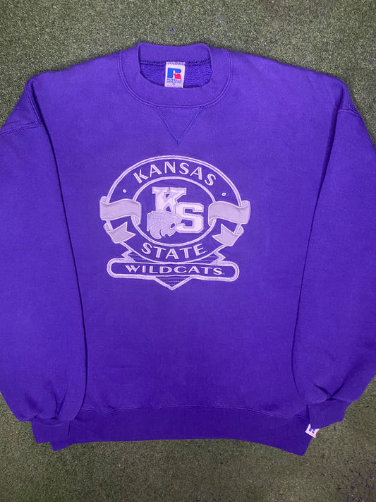 90s Kansas State Wildcats - Vintage College Sweatshirt (XL)