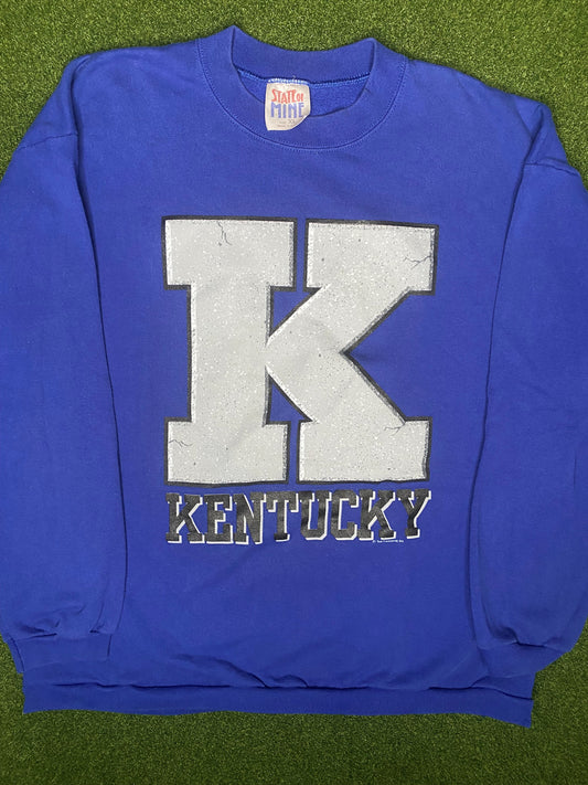 90s Kentucky Wildcats - Vintage College Crewneck Sweatshirt (XL)