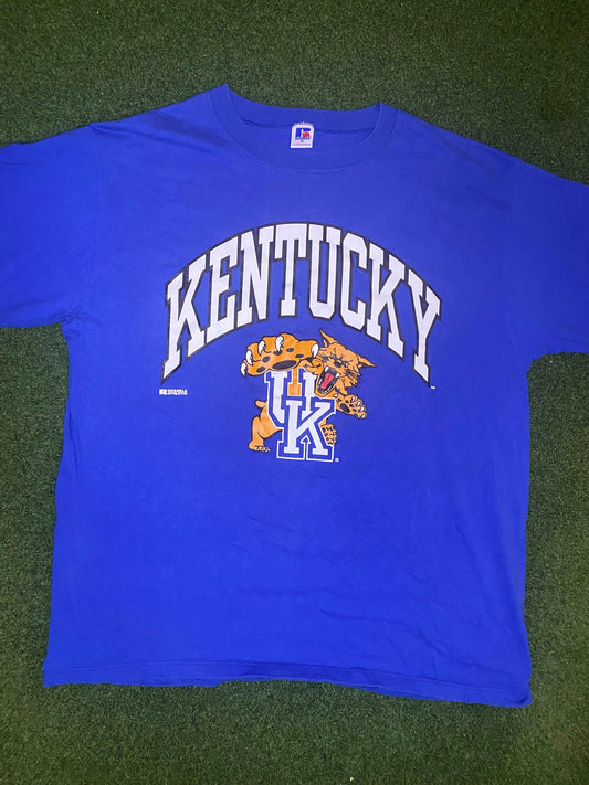 90s Kentucky Wildcats - Big Logo - Vintage College Tee Shirt (XL) Gametime Vintage