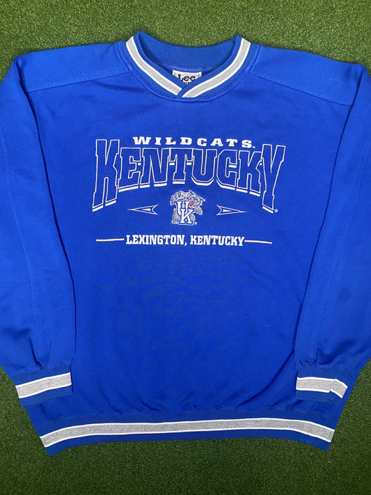 90s Kentucky Wildcats - Vintage College Crewneck Sweatshirt (XL)