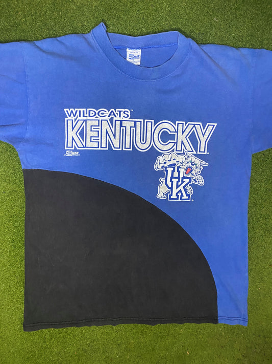 90s Kentucky Wildcats - Vintage College T-Shirt (Large) 