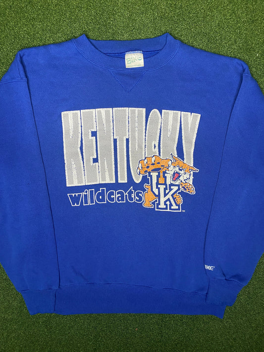 90s Kentucky Wildcats - Vintage College Crewneck Sweatshirt (Large)