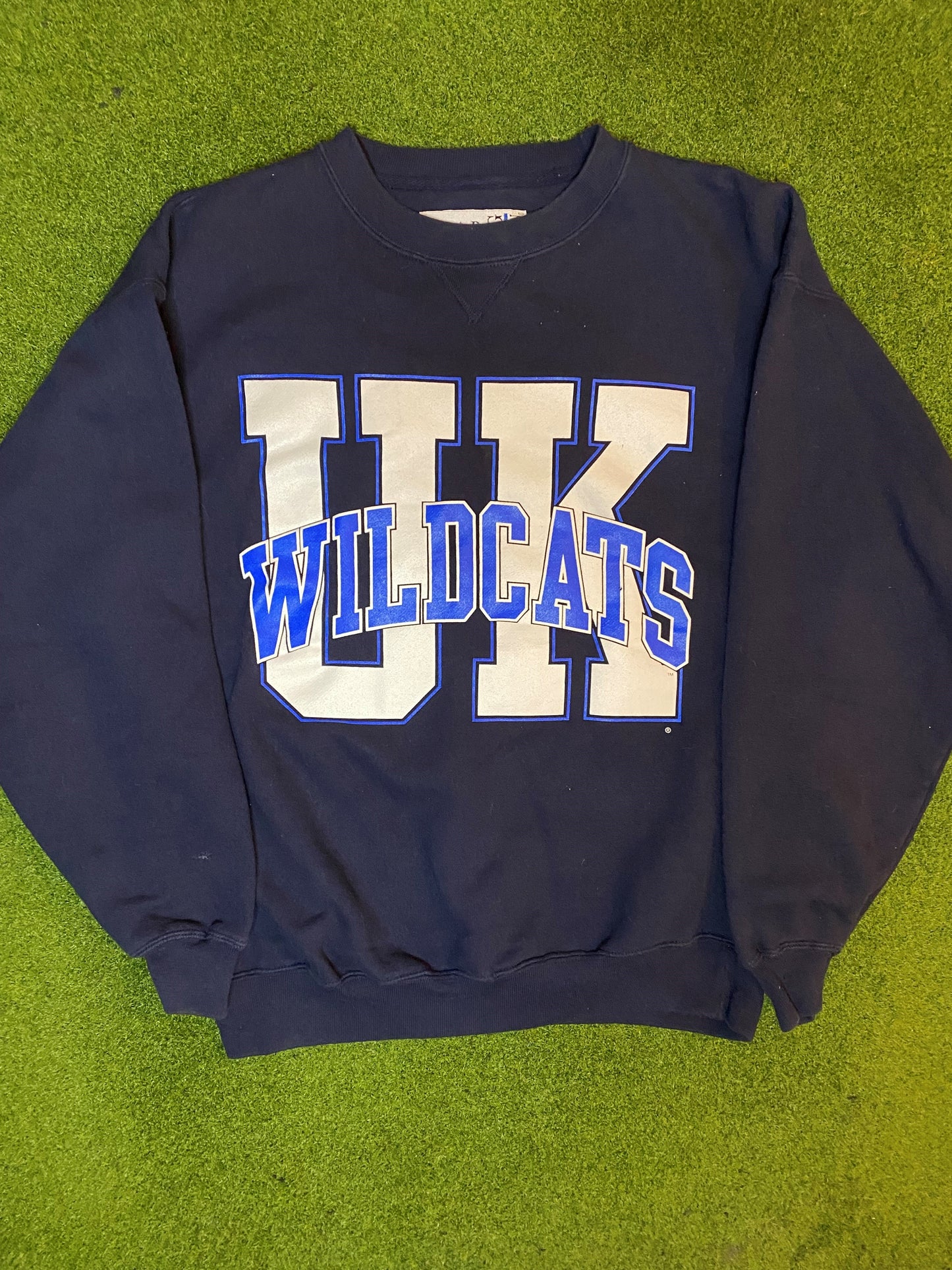 90s Kentucky Wildcats - Vintage College Crewneck Sweatshirt (Small)