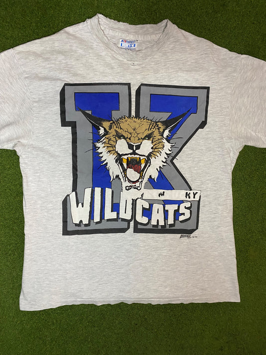 90s Kentucky Wildcats - Vintage College Tee (Large)