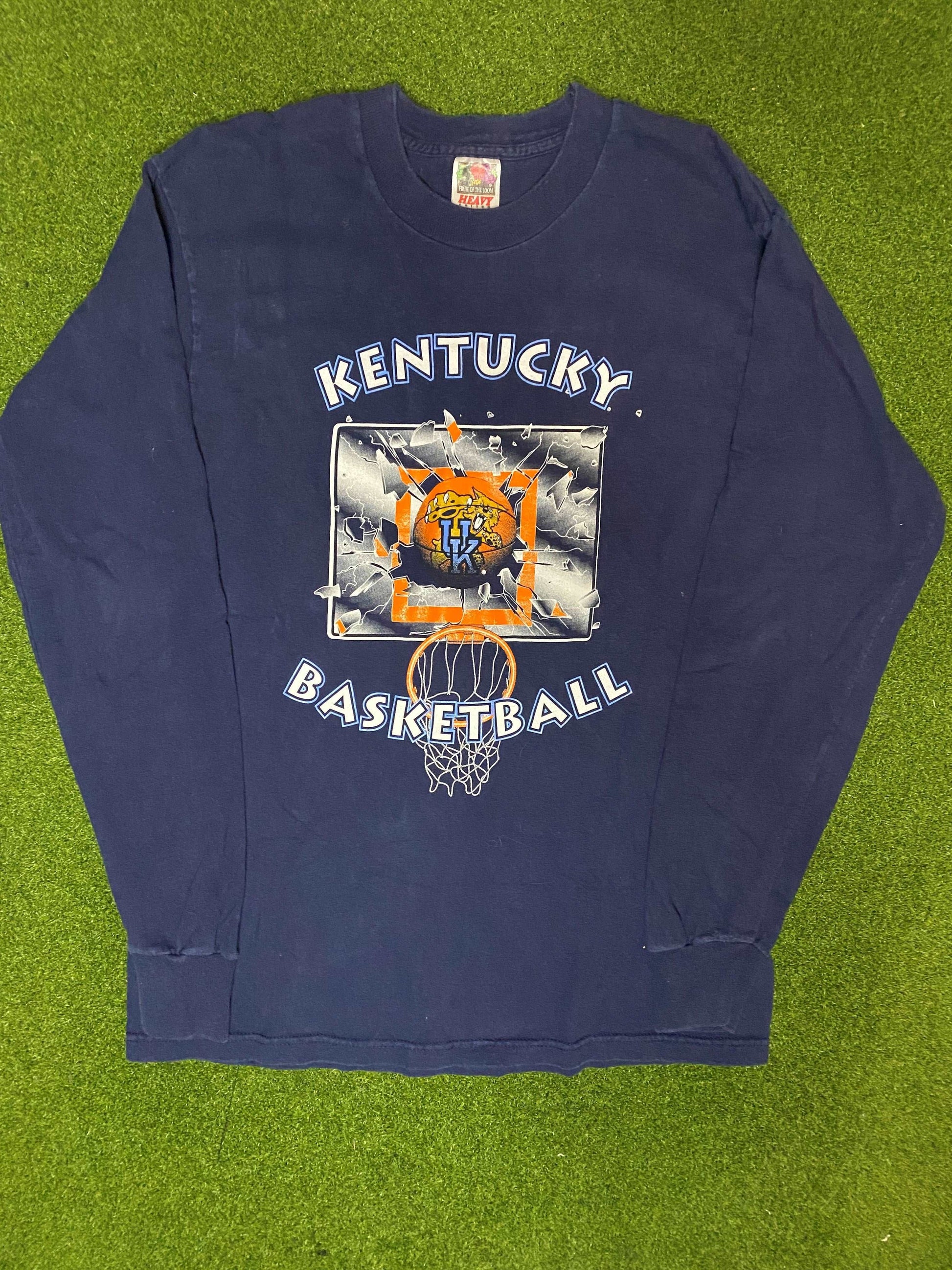 90s Kentucky Wildcats - Vintage College Basketball Longsleeve (Medium)