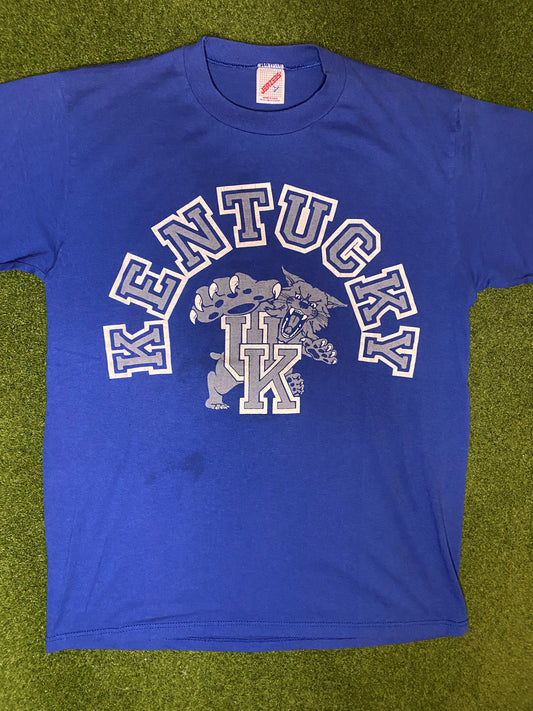 90s Kentucky Wildcats - Vintage College Tee (Large)