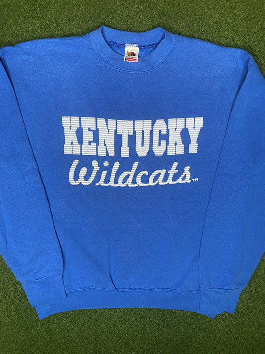 90s Kentucky Wildcats - Vintage College Crewneck Sweatshirt (Large)