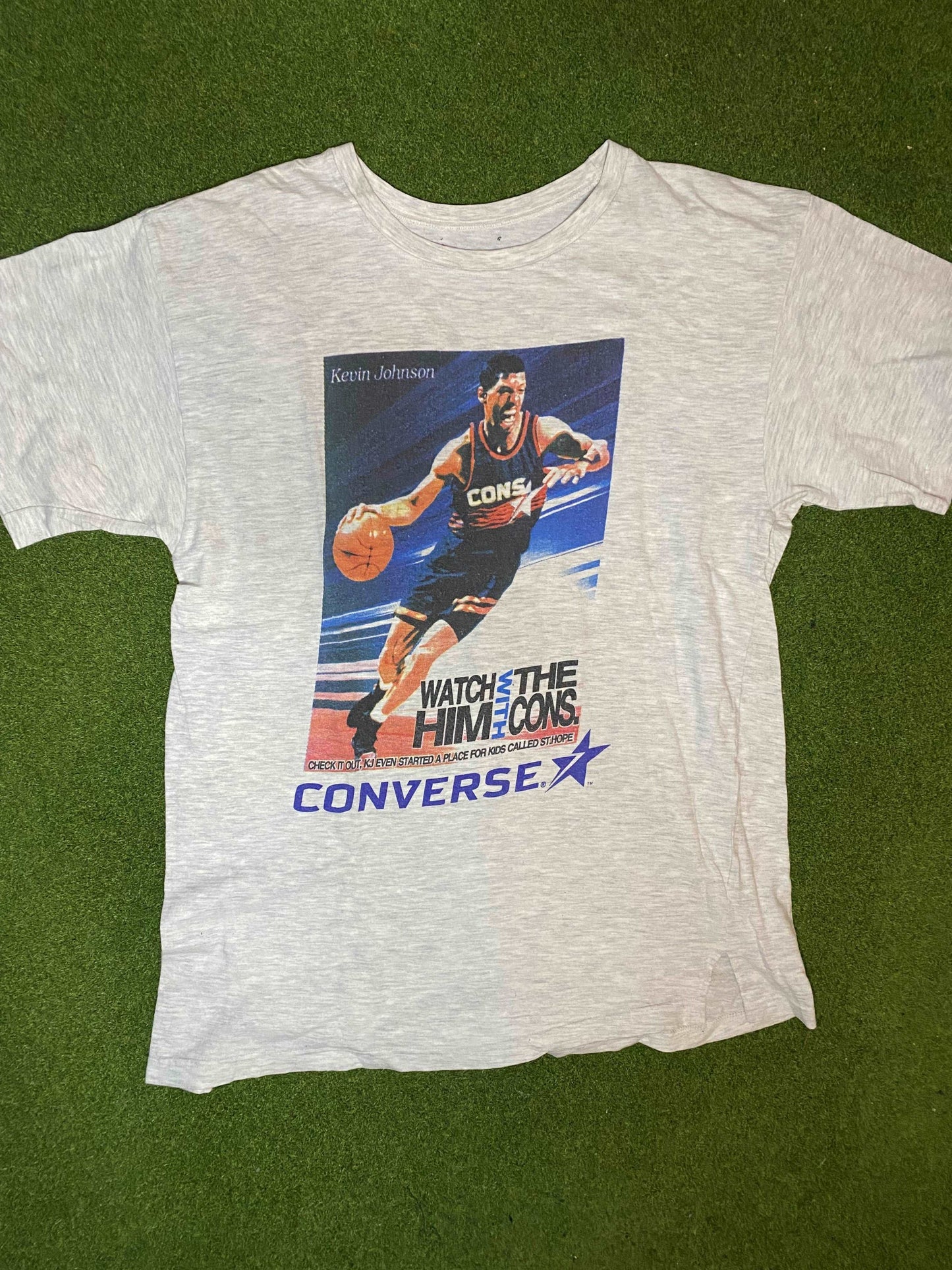 90s Kevin Johnson - Converse - Vintage NBA Player T-Shirt (Large)