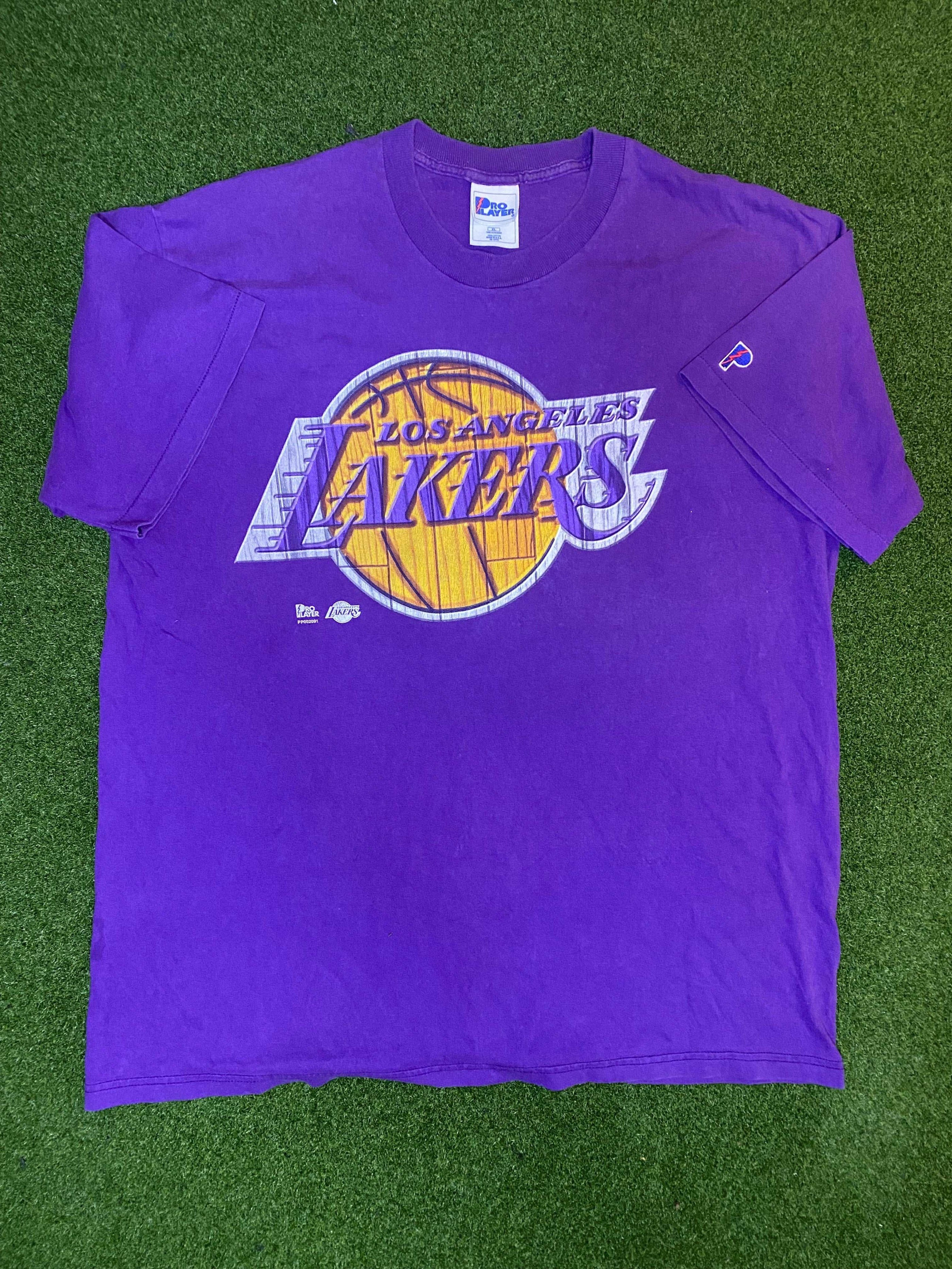 90s Los Angeles Lakers - Big Logo - Vintage NBA Tee Shirt (XL)