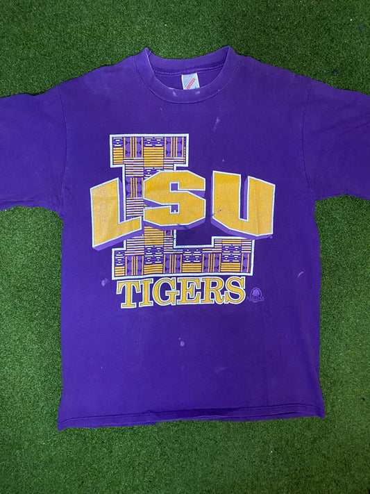 90s LSU Tigers - Vintage College T-Shirt (Large)