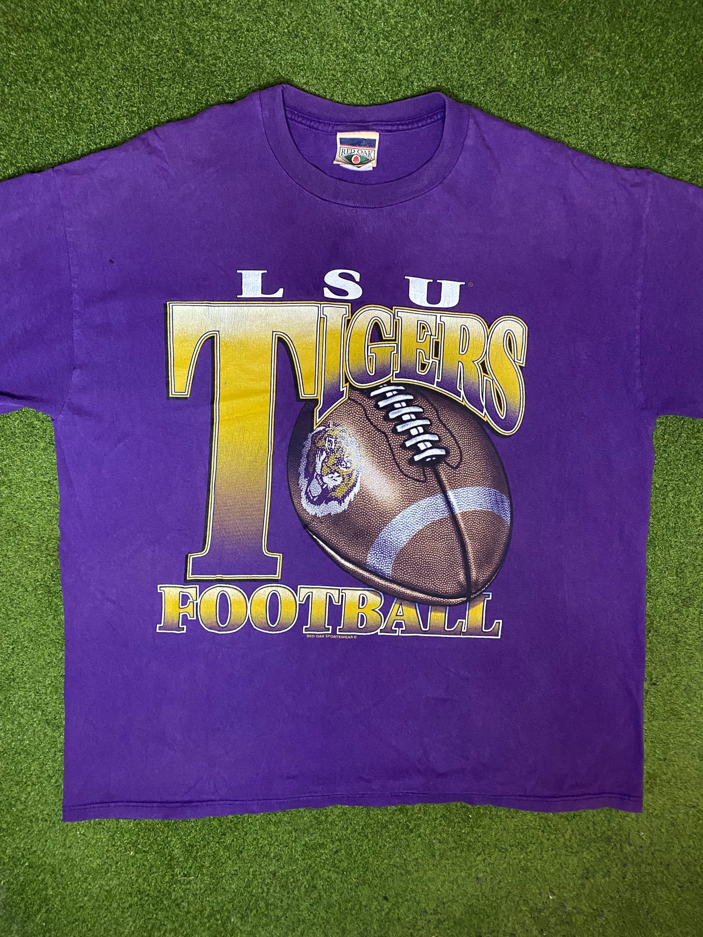 90s LSU Tigers - Vintage College Football T-Shirt (XL)