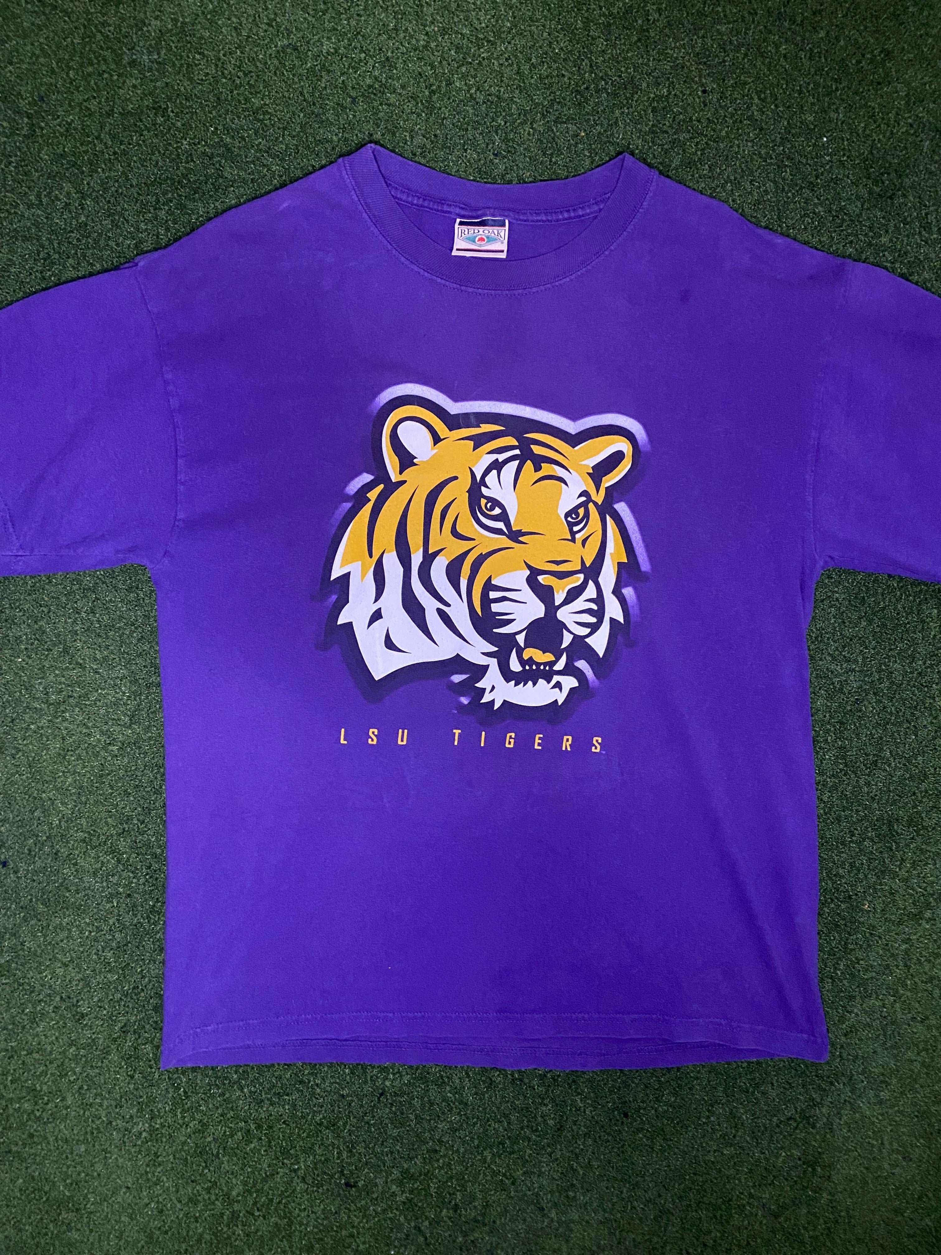 90s LSU Tigers - Vintage College Tee Shirt (Large)
