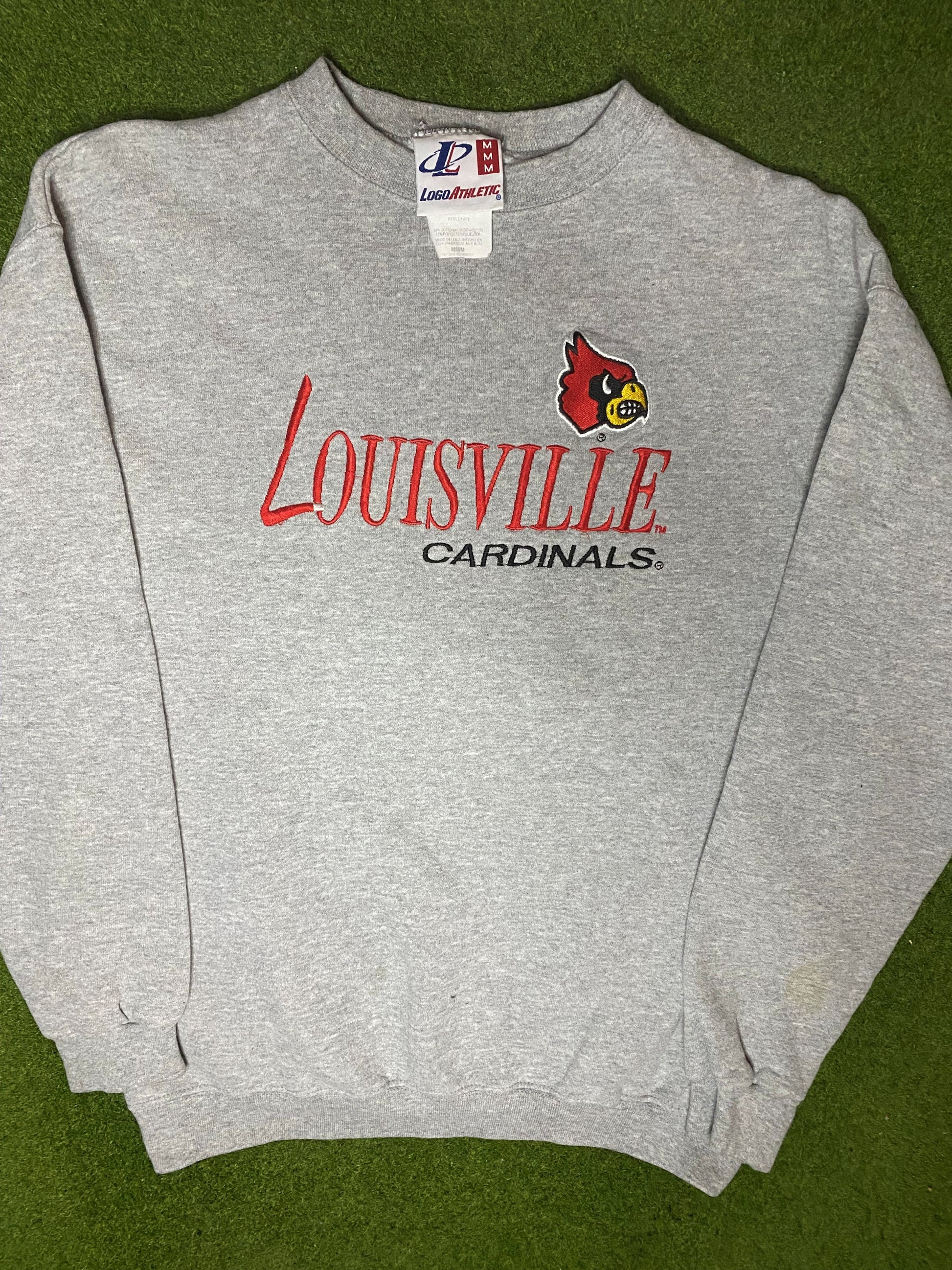 90s Louisville Cardinals - Vintage College Sweatshirt (Medium) - Gametime Vintage