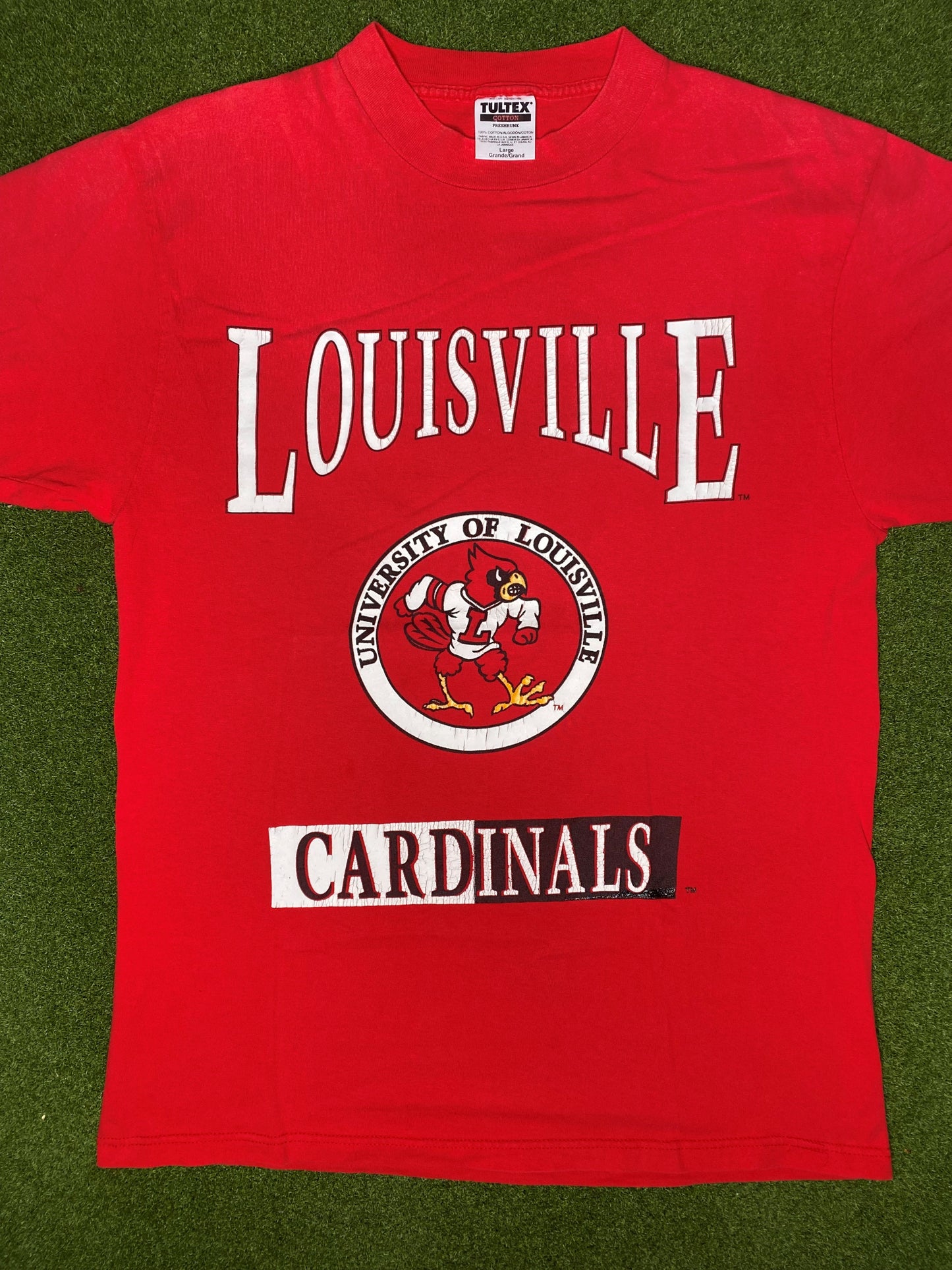 90s Louisville Cardinals - Vintage College T Shirt (Large)