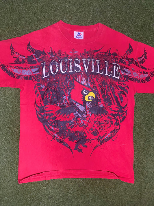 90s Louisville Cardinals - Vintage College T-Shirt (Medium)