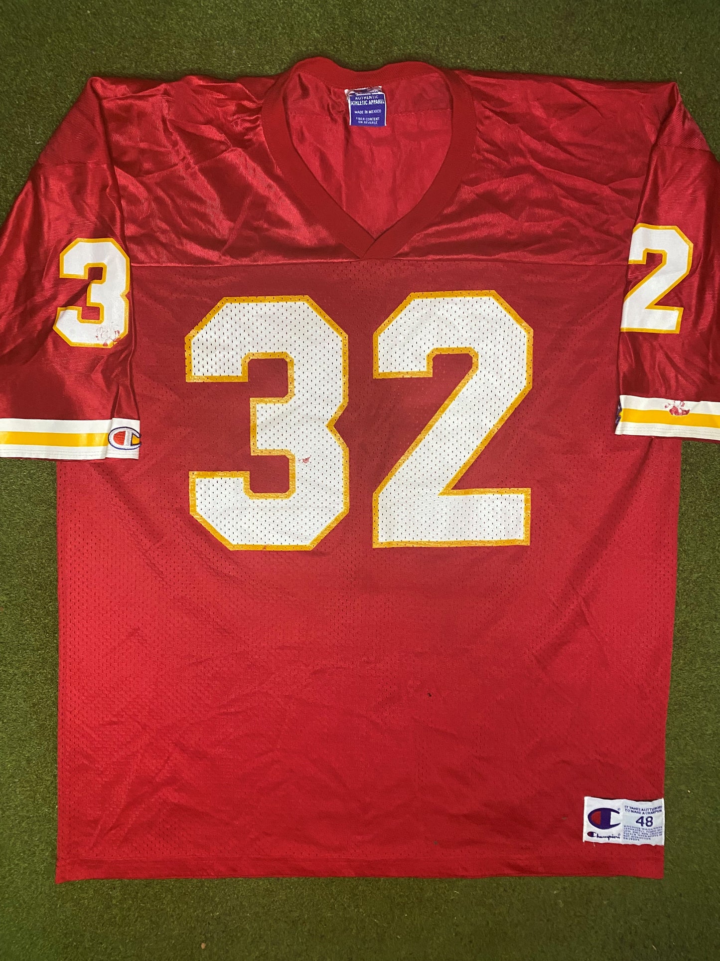 90s Kansas City Chiefs - Marcus Allen #32 - Champion - Vintage NFL Jersey (48) Gametime Vintage