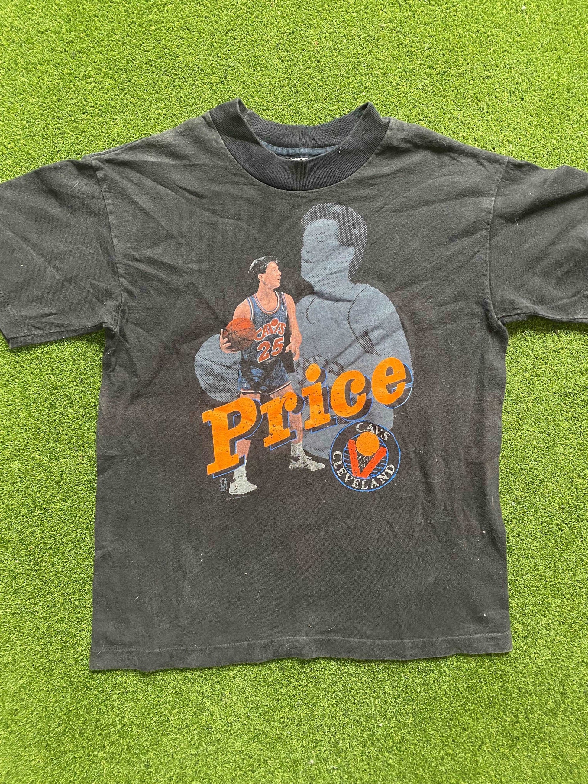 90s Cleveland Cavaliers - Mark Price - Vintage NBA Player Tee Shirt (Youth Medium)