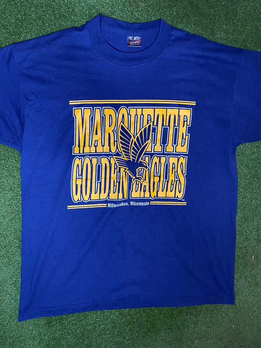 90s Marquette Golden Eagles - Vintage College T-Shirt (XL)