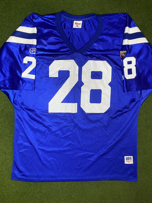 90s Indianapolis Colts - Marshall Faulk #28 - Wilson - Vintage NFL Jersey (XL) Gametime Vintage