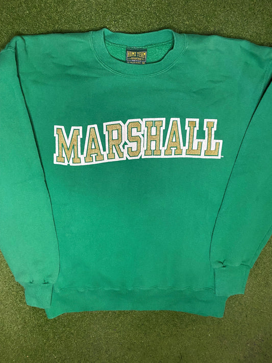 90s Marshall Thundering Herd - Vintage College Sweatshirt (Medium)