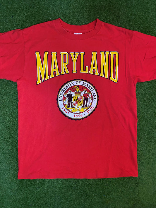 90s Maryland Terrapins - Vintage University T-Shrit (Large)