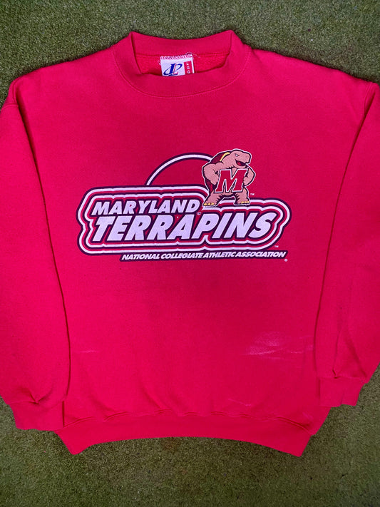90s Maryland Terrapins - Vintage College Sweatshirt (Large)