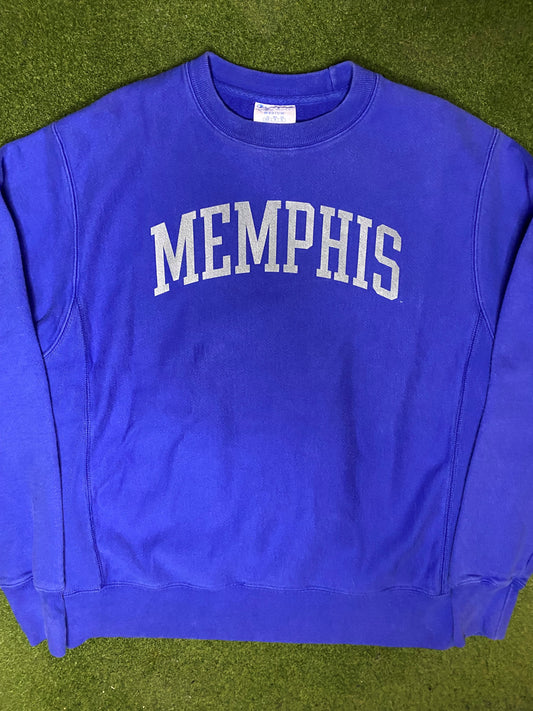 90s Memphis Tigers - Reverse Weave - Vintage College Sweatshirt (Medium) Gametime Vintage