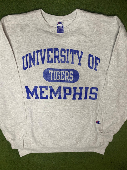 90s Memphis Tigers - Vintage College Sweatshirt (Medium) - Gametime Vintage