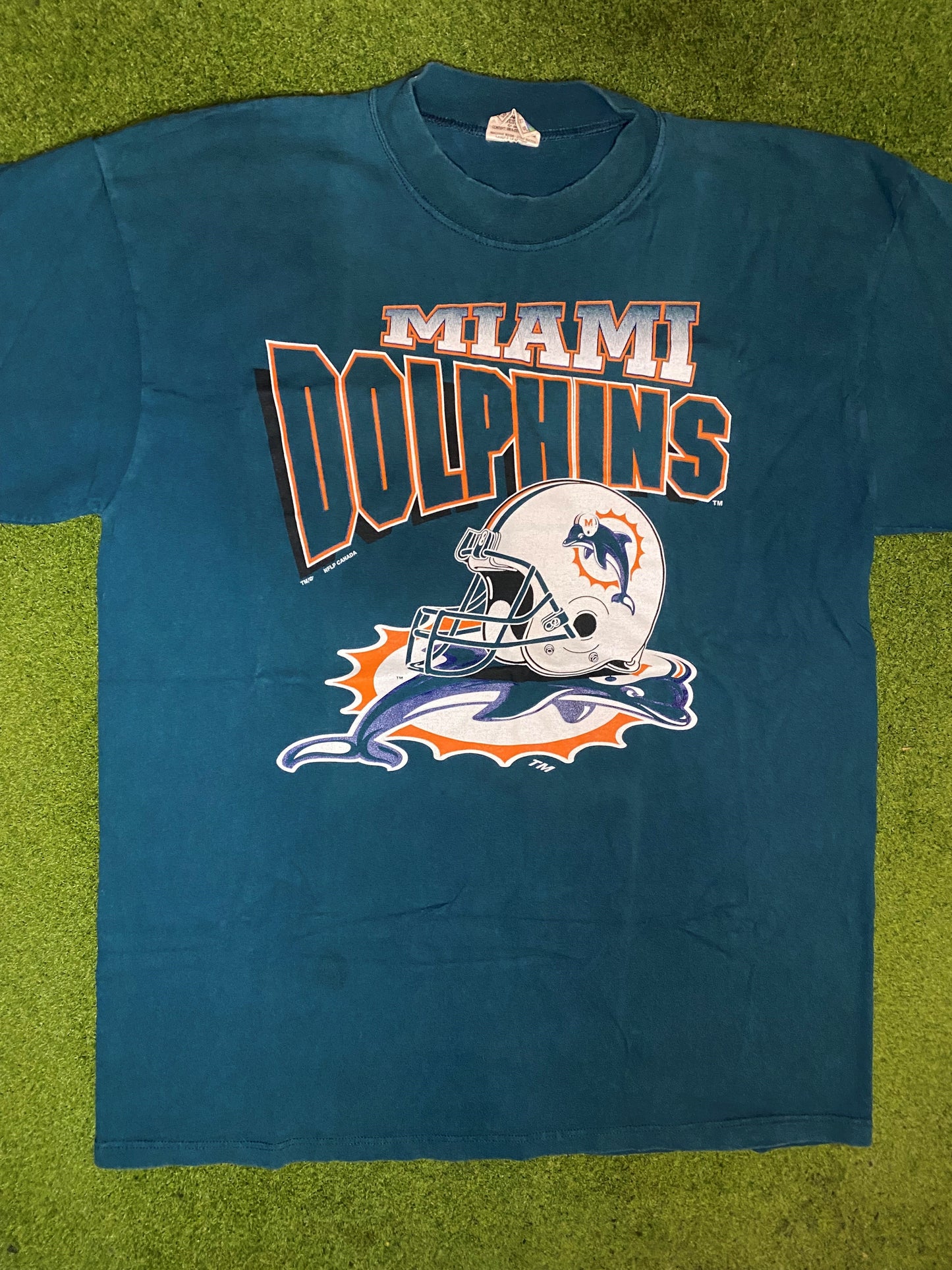 90s Miami Dolphins - Vintage NFL T-Shirt (XL) Gametime Vintage