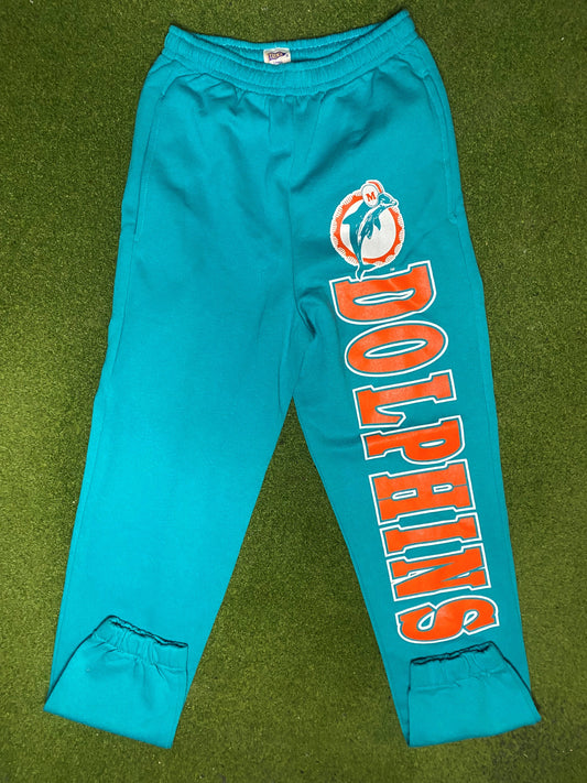 90s Miami Dolphins - Vintage NFL Sweatpants (Small) - Gametime Vintage