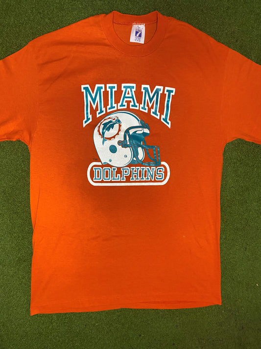 90s Miami Dolphins - Vintage NFL T-Shirt (XL) Gametime Vintage