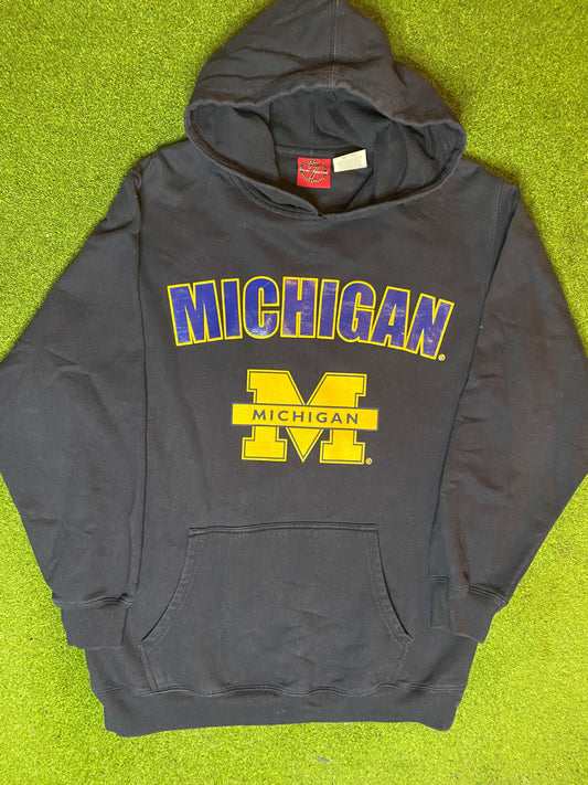 90s Michigan Wolverines - Vintage College Hoodie (Large)