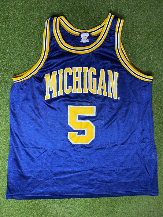 90s Michigan Wolverines - Vintage College Basketball Jersey (XL) - Gametime Vintage
